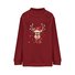 Christmas Elk Mock Neck Casual Loose Sweatshirt