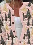 Women's Christmas Cats Print Casual Cardigan