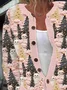 Women's Christmas Cats Print Casual Cardigan