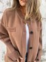 Casual Plain Wool/Knitting Coat