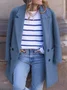 Plain Shawl Collar Loose Casual Jacket