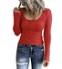 Casual Buckle Plain Knitted T-Shirt