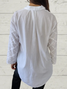 Plain Loose Casual Shawl Collar Shirt