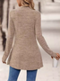 Plain Deep V Neck Regular Fit Casual Jacket