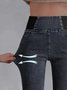 Casual Tight  Plain Pocket Legging