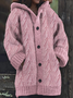 Regular Fit Casual Floral Hoodie Cardigan