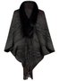 Loose Ombre Mock Neck Casual Cloak