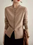 Loose Crew Neck Plain Casual Sweater