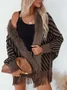 Casual Loose Striped Cloak