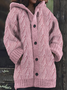 Regular Fit Casual Floral Hoodie Cardigan