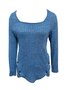 Loose Crew Neck Casual Plain Blouse