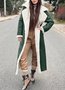 Plain Loose Shawl Collar Casual Coat