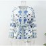 Crew Neck Floral Vintage Loose Padded Jacket