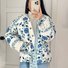 Crew Neck Floral Vintage Loose Padded Jacket