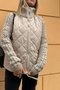 Mock Neck Loose Plain Casual Padded Jacket