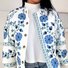 Crew Neck Floral Vintage Loose Padded Jacket