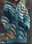 V Neck Casual Loose 3D Printing Kimono