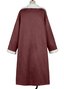 Plain Loose Shawl Collar Casual Coat