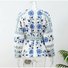 Crew Neck Floral Vintage Loose Padded Jacket