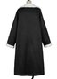 Plain Loose Shawl Collar Casual Coat