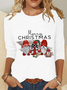 Christmas Gnomes Casual Long Sleeve Shirt
