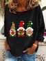 Christmas Gnomes Buffalo Plaid Casual Sweatshirt