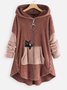 Casual Fluff/Granular Fleece Fabric Hoodie Teddy Jacket