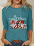 Christmas Gnomes Casual Long Sleeve Shirt