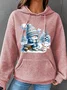 Winter Gnome Christmas Simple Loose Hoodie