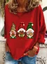 Christmas Gnomes Buffalo Plaid Casual Sweatshirt
