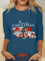 Christmas Gnomes Casual Long Sleeve Shirt