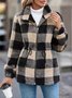 Fluff/Granular Fleece Fabric Loose Casual Teddy Jacket