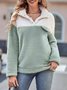 Loose Casual Turtleneck Split Joint Sweatshirt