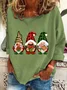 Christmas Gnomes Buffalo Plaid Casual Sweatshirt