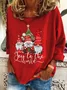 Joy To The World Gnome Christmas Casual Sweatshirt