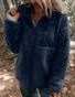 Loose Plain Lambswool Simple Jacket