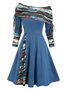 Ethnic Casual Long sleeve Loose Dress