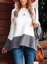 Color Block Casual Wool/Knitting Sweater