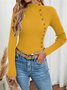 Loose Casual Plain Blouse