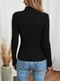 Loose Casual Plain Blouse
