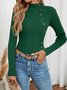 Loose Casual Plain Blouse