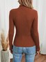 Loose Casual Plain Blouse