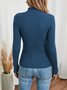 Loose Casual Plain Blouse