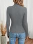 Loose Casual Plain Blouse