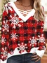 Casual Cross Neck Blouse