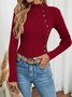 Loose Casual Plain Blouse