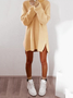 Plain Loose Casual Crew Neck Sweater