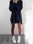 Plain Loose Casual Crew Neck Sweater