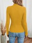 Loose Casual Plain Blouse