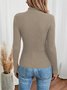 Loose Casual Plain Blouse